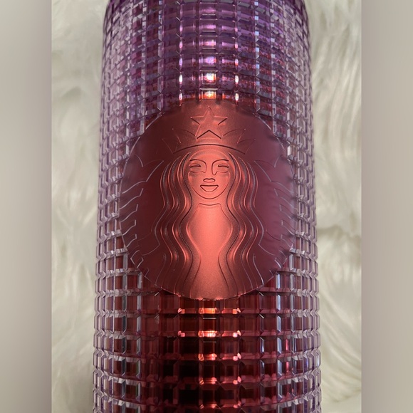 NEW NEVER USED Starbucks tumbler 24 oz venti cup iridescent purple bling jewel - Picture 4 of 15